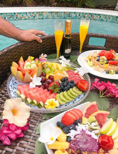 floating breakfast Boardwalk Boutique Hotel Aruba