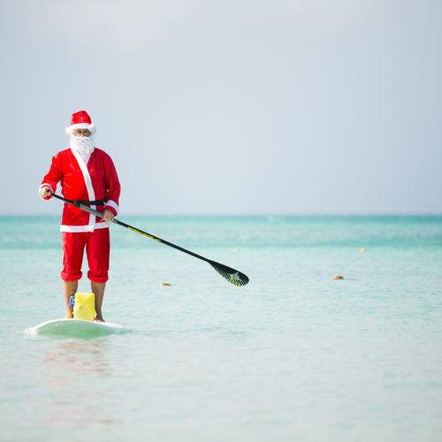 Santa paddleboard Aruba