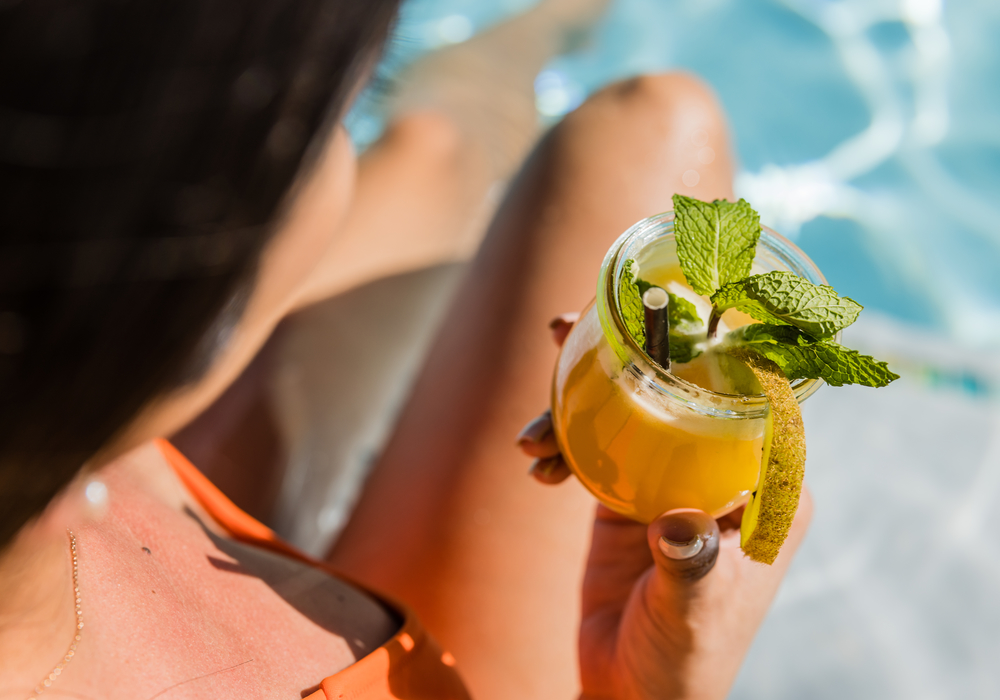 Immune Booster Shot at Boardwalk Hotel Aruba at pool 2