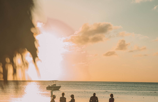 beautiful sunset at the beach