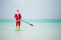 Santa paddleboard Aruba
